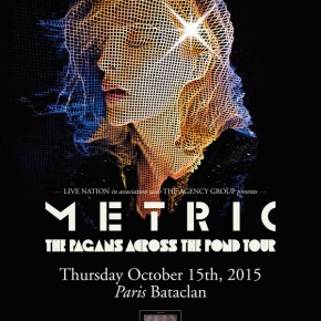 Concours // 1 x 2 places à gagner pour le concert de Metric au Bataclan le 15 octobre 2015 Concours // 1 x 2 places à gagner pour le concert de Metric au Bataclan le 15 octobre 2015