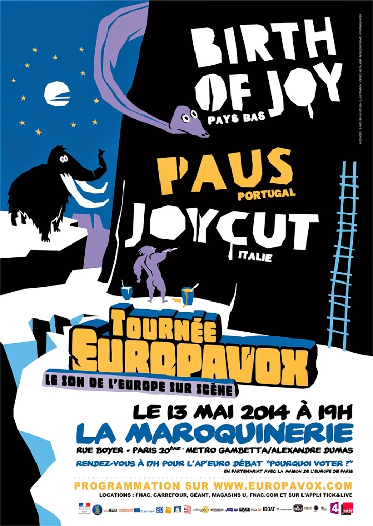 Concours: Gagne deux places pour le concert parisien de la tournée Europavox à la Maroquinerie avec Birth Of Joy, Paus et Joycut
