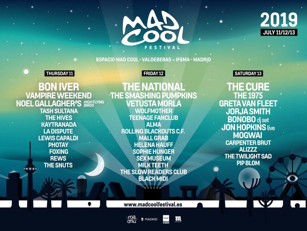 Mad Cool festival line up 2019