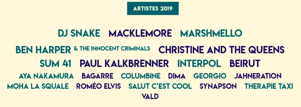 Garorock 2019 programmation groupes 