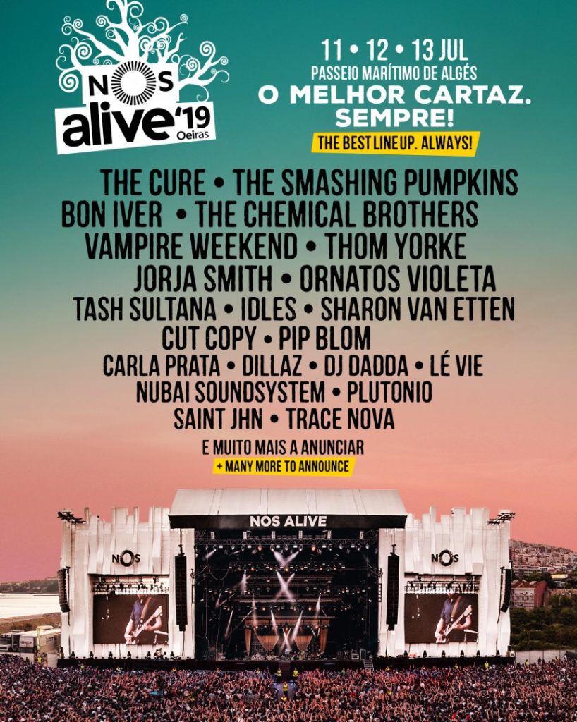 Nos Alive line up 2019